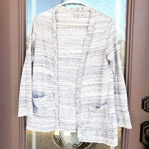 Eddie Bauer Gray Stripped Cardigan